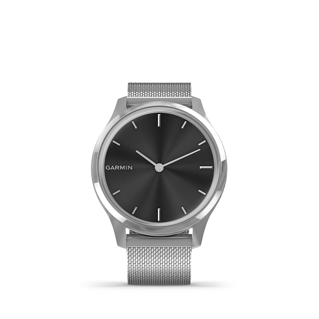 Garmin Vivomove Luxe 42mm Silver Stainless Steel Case Milanese Band