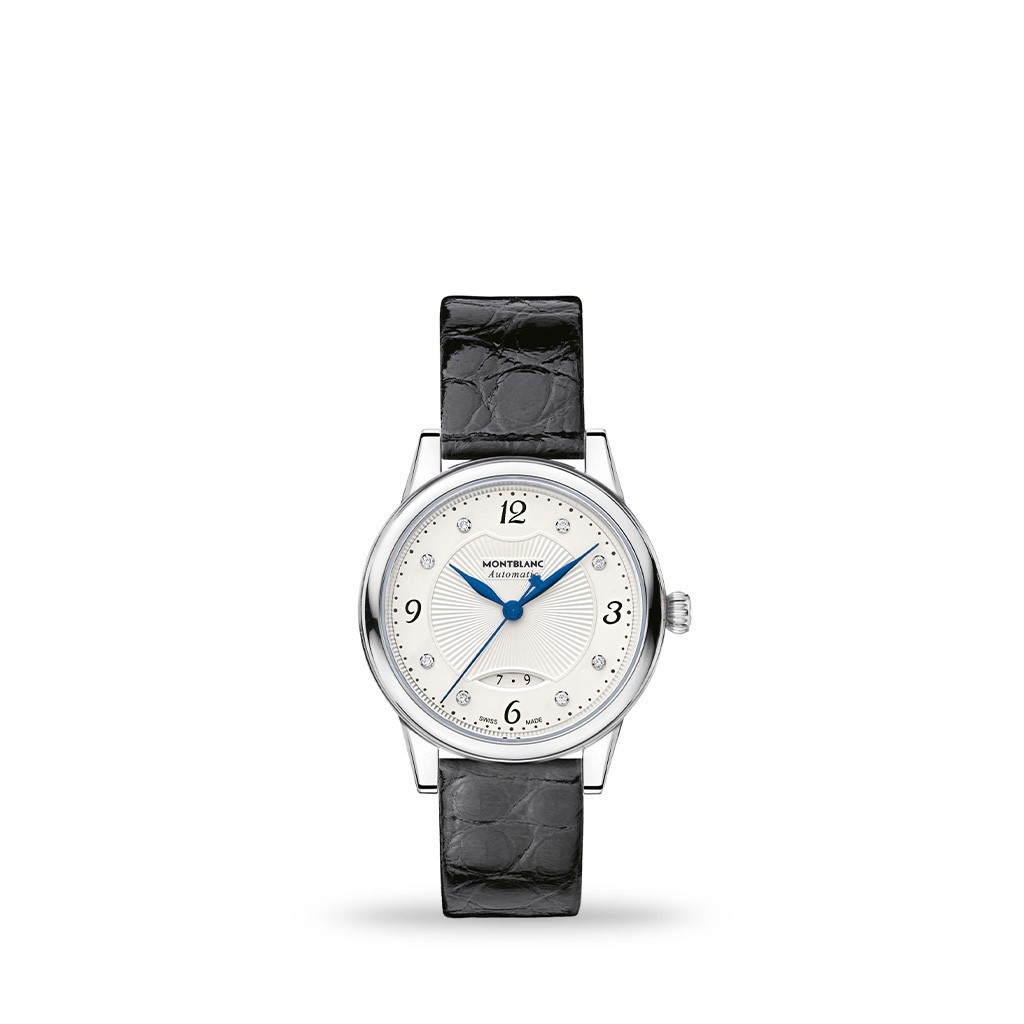 Montblanc Boheme Automatic Date Silver-White Dial 30mm Black Leather