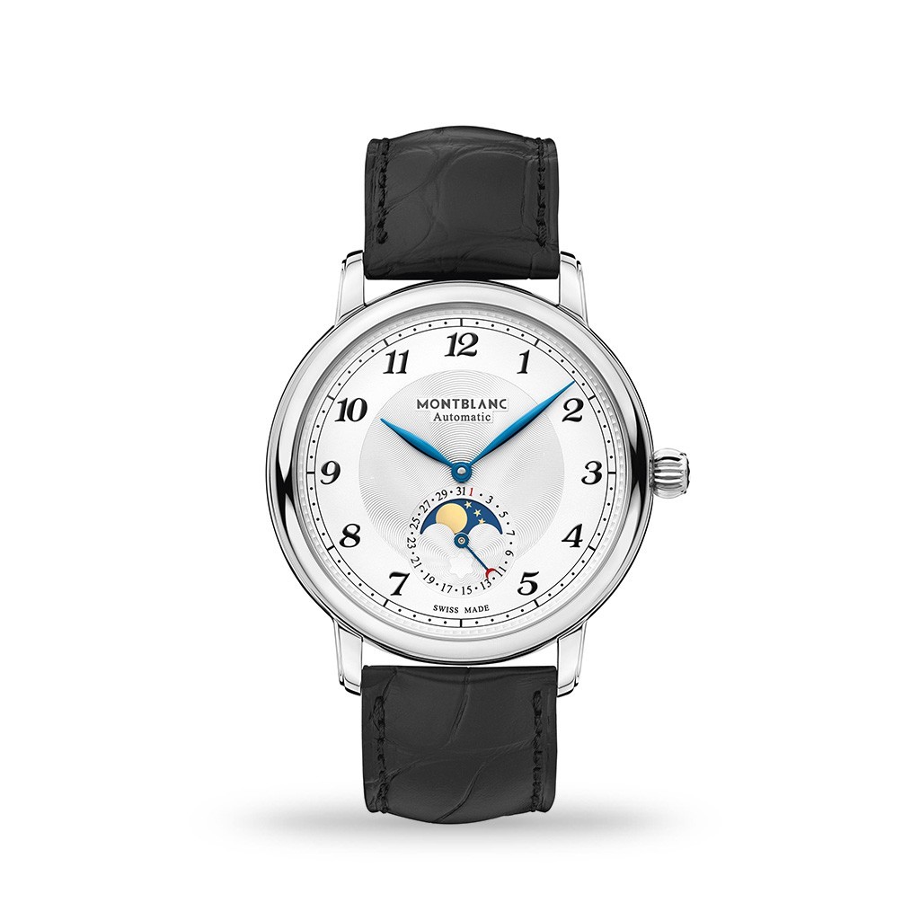 Montblanc Star Legacy Moonphase Silver-White Dial 42mm Leather