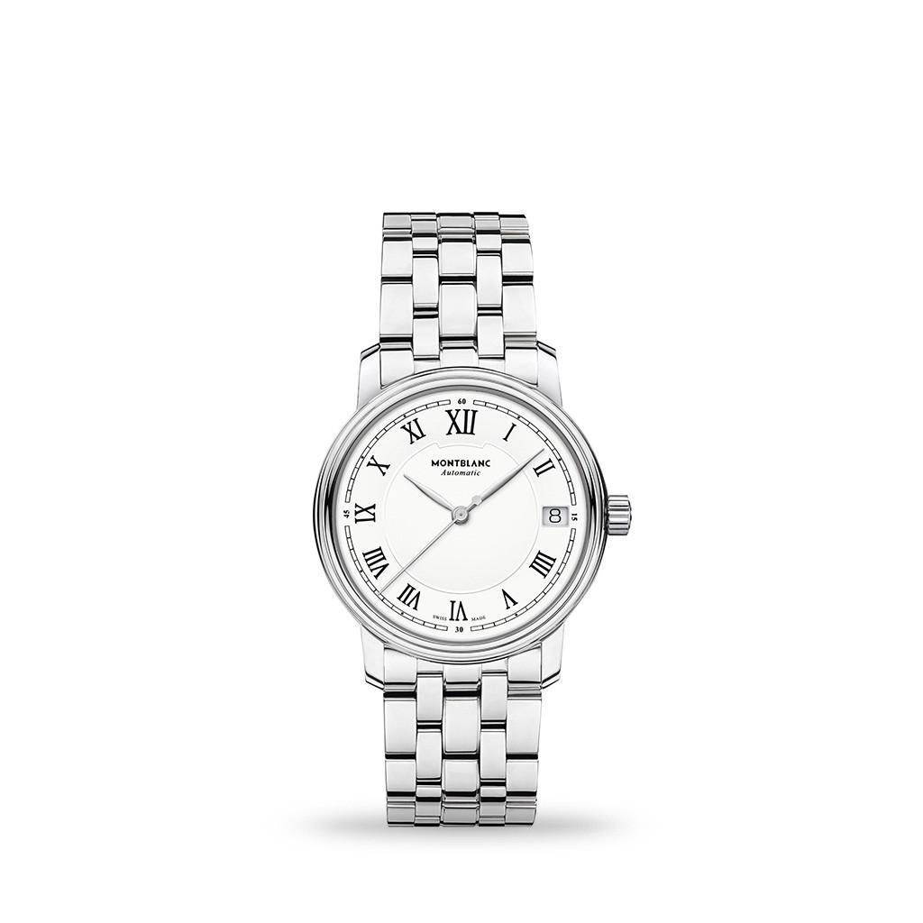 Montblanc Tradition Automatic Date Silvery White Dial 32mm Bracelet
