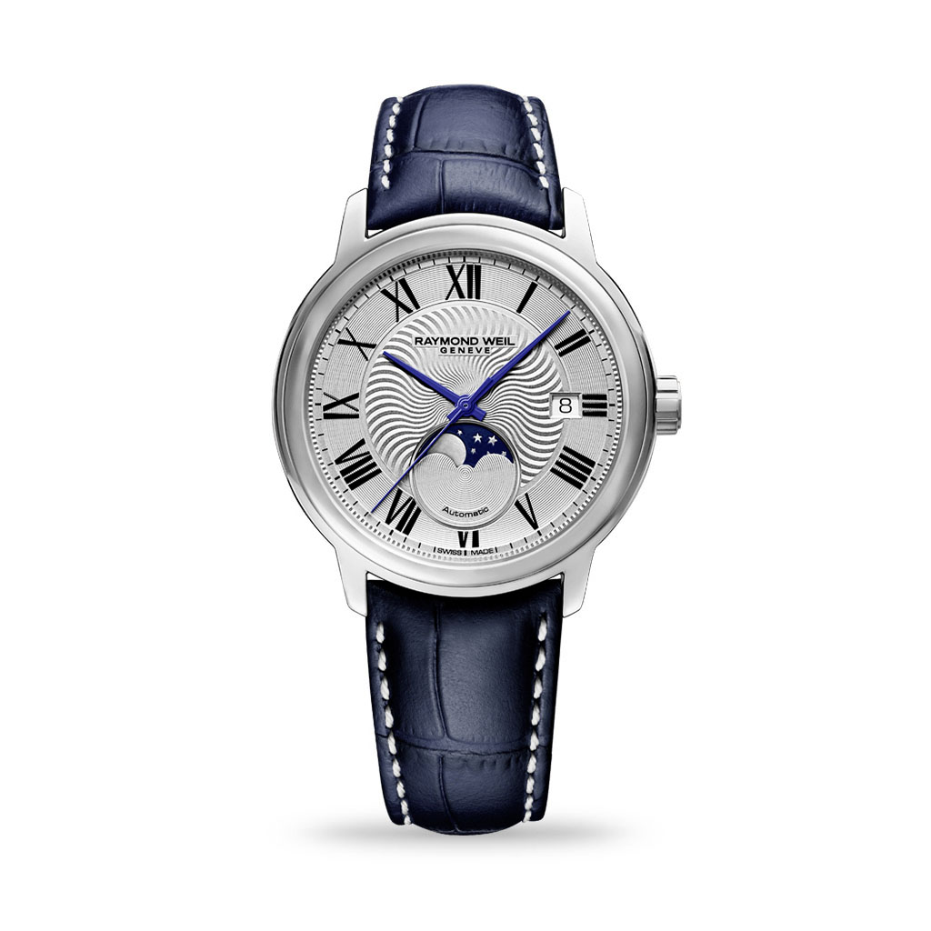 Raymond Weil Maestro Automatic 40mm Moonphase Blue Leather