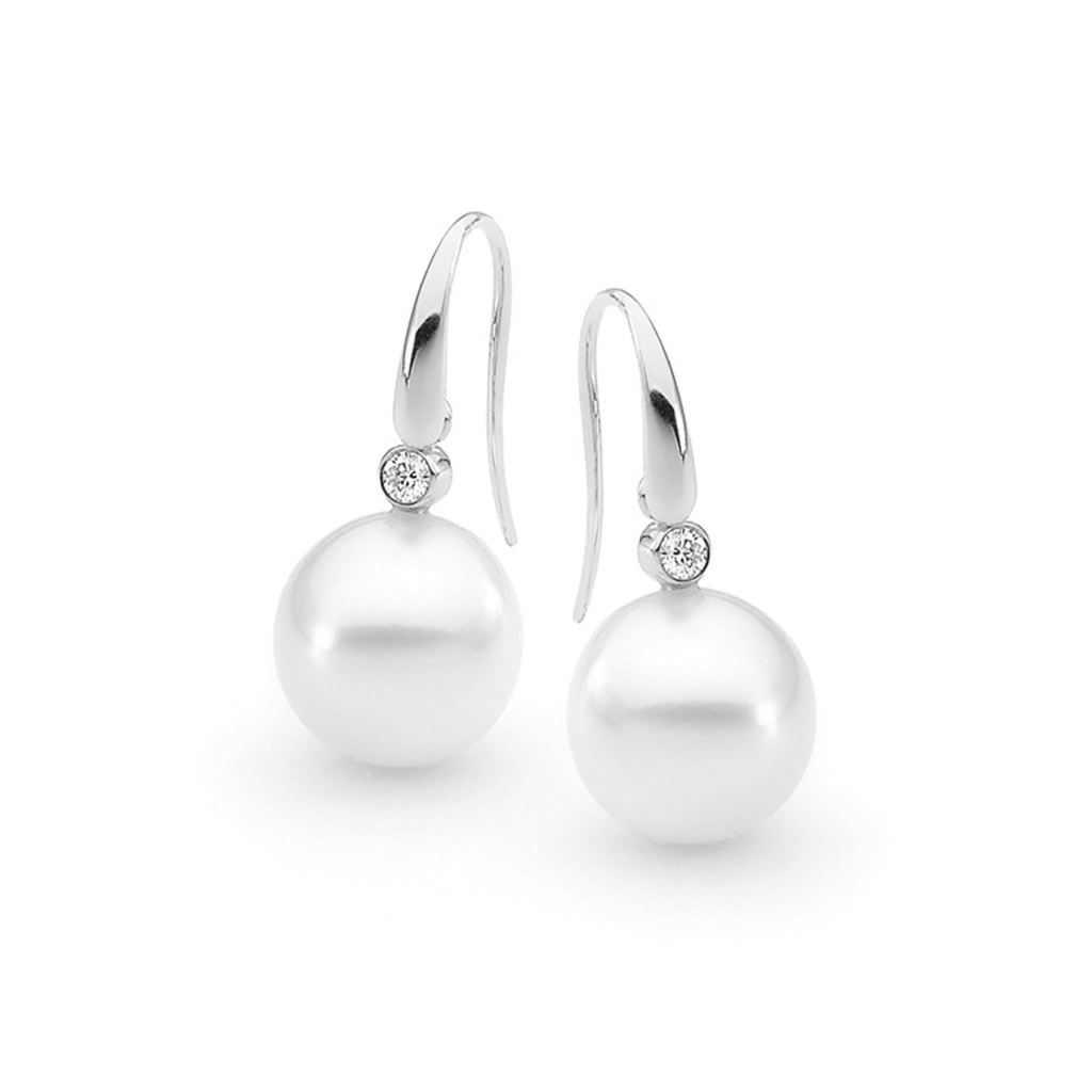 Allure South Sea Pearl &#038; Diamond Earrings