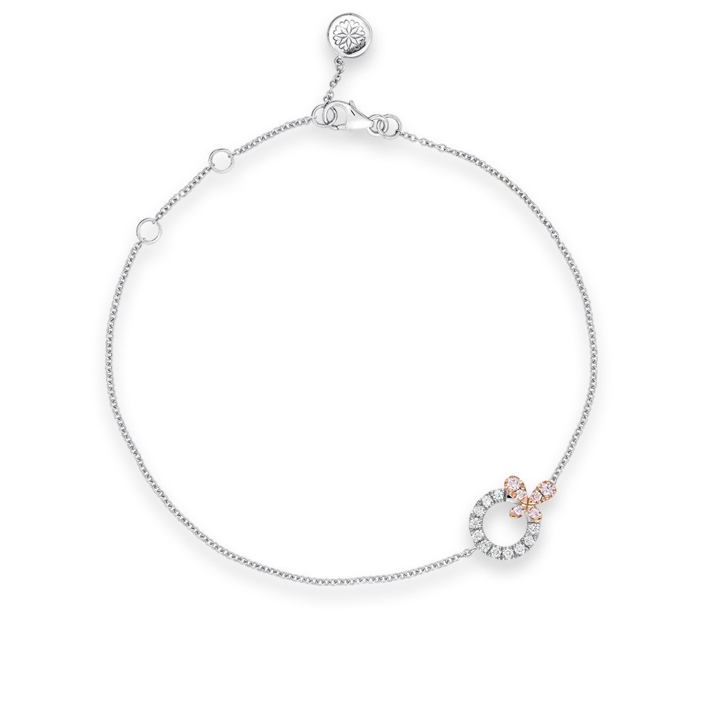 White &#038; Argyle Pink Diamond Blush Petali Bracelet
