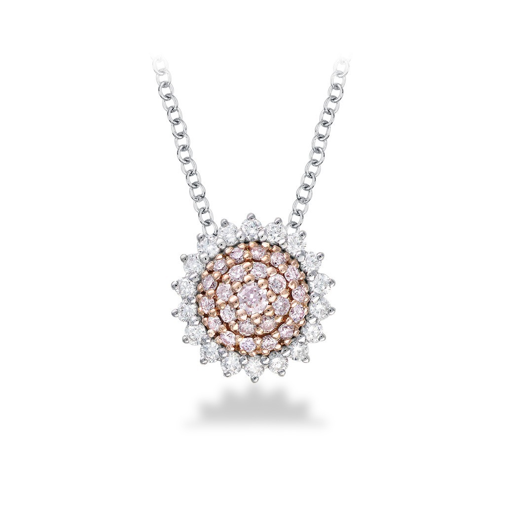 White &#038; Argyle Pink Diamond Blush Santini Cluster Pendant