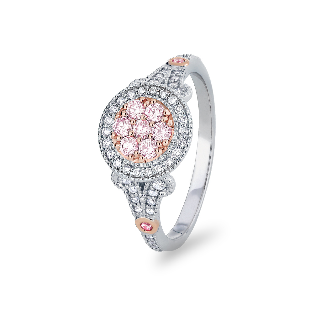 Kimberley White &#038; Argyle Pink Diamonds Blush Matilda Ring