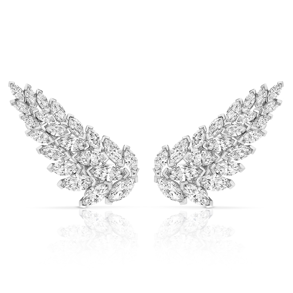 Marquise Diamond Wing Earrings
