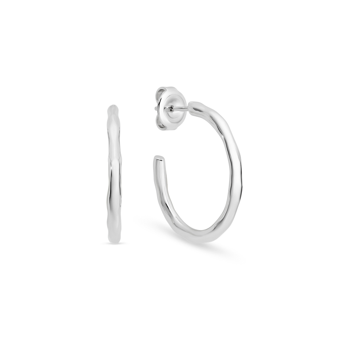Harper Silver Hoop Earrings &#8211; Medium