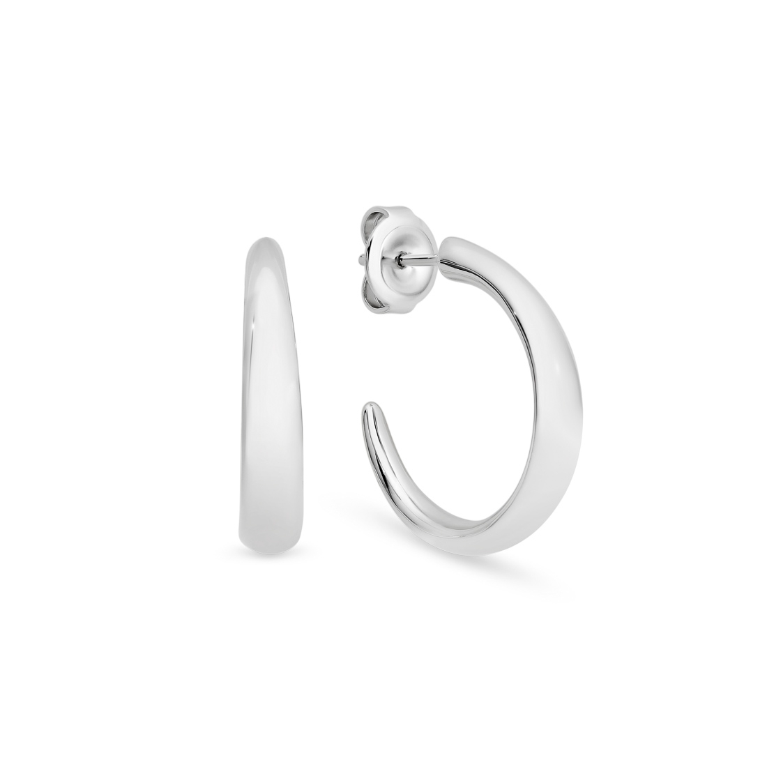 Felicia Silver Hoop Earrings &#8211; Medium