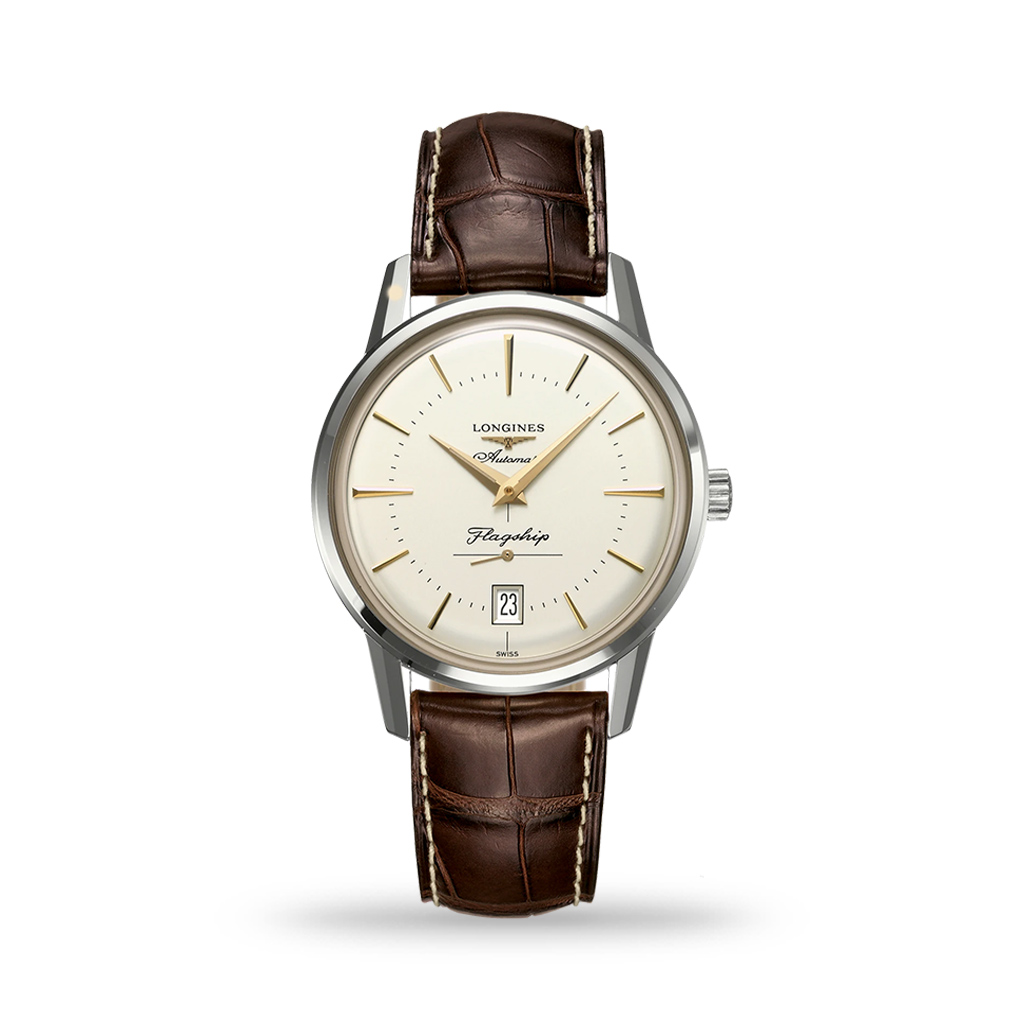 Longines Flagship Heritage 38mm Automatic Leather Strap