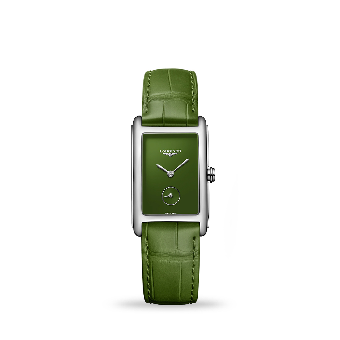 Longines DolceVita 23mm Green Dial Leather Strap