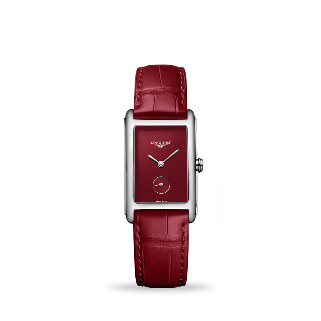 Longines DolceVita 23mm Red Dial Leather Strap