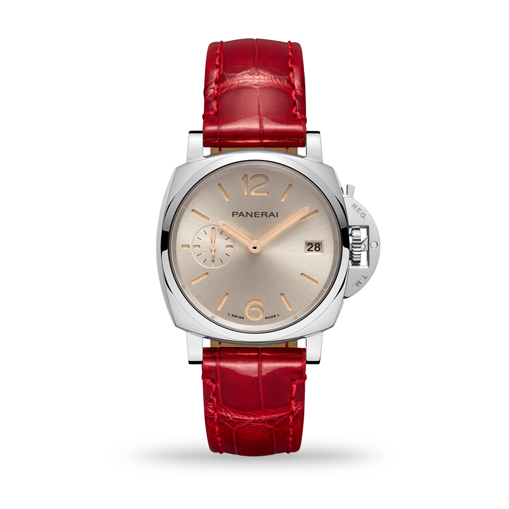 Panerai Luminor Due 38mm Shiny Red Leather Strap