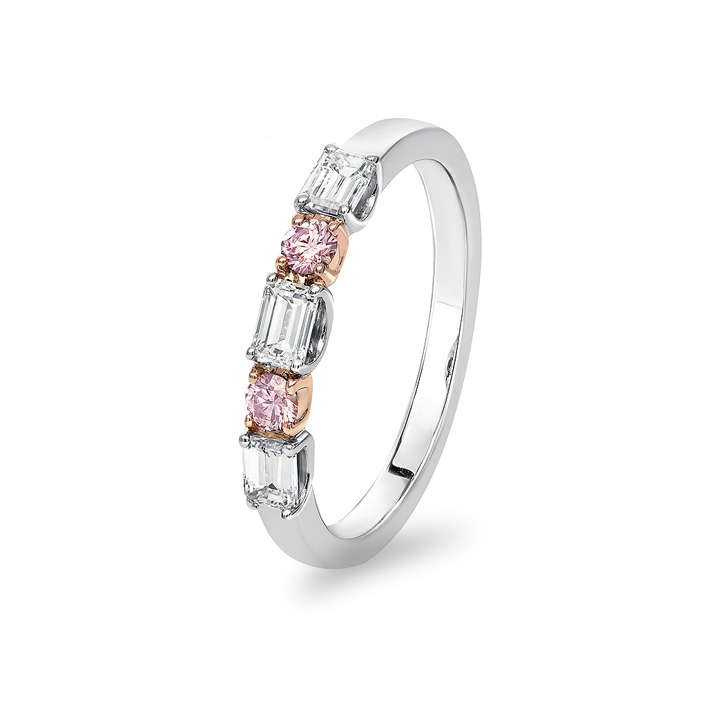 Kimberley White &#038; Argyle Pink Diamond Harriet Ring