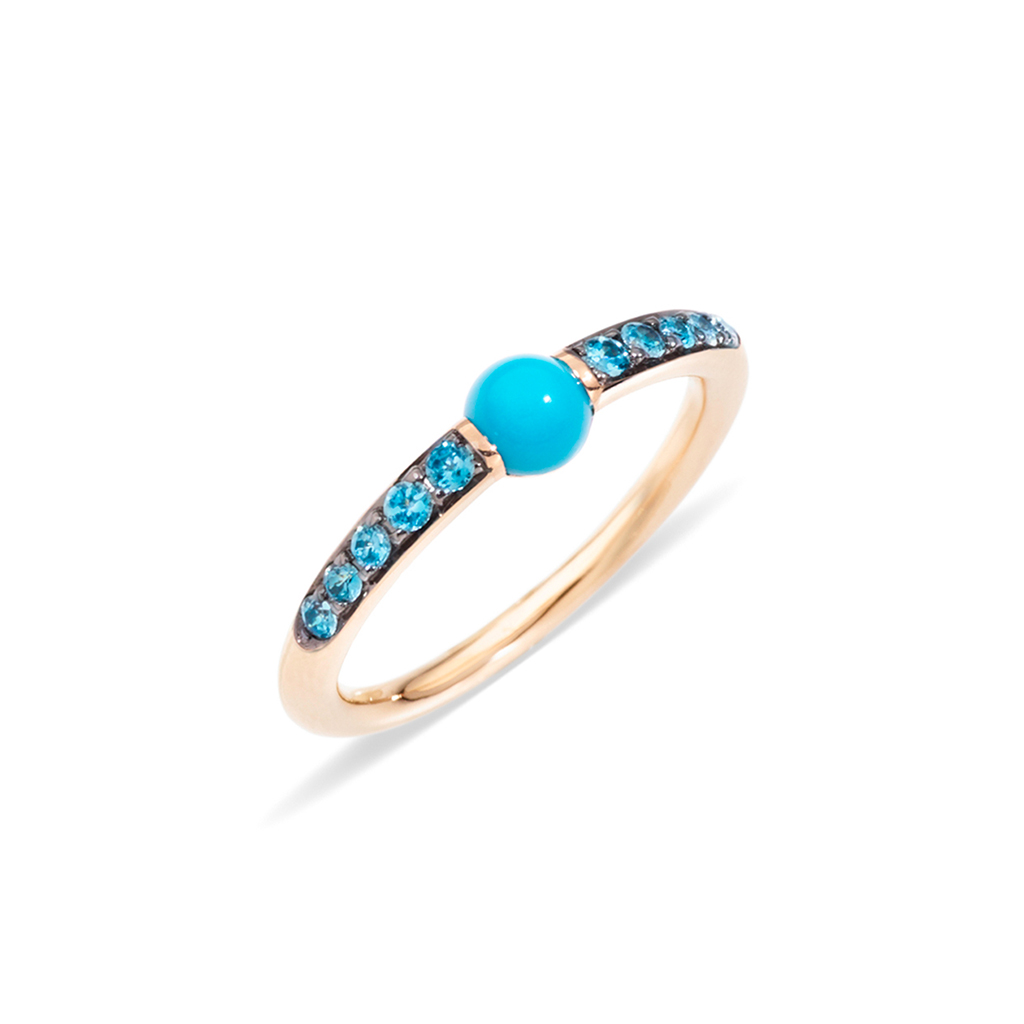 Pomellato M&#8217;ama Non M&#8217;ama Turquoise &#038; Zircon Ring