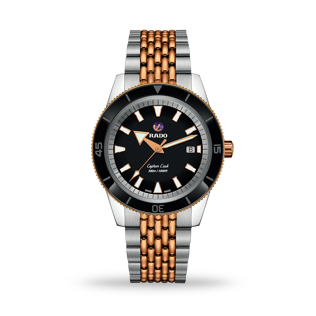 Rado Captain Cook Automatic 42mm Stainless Steel &#038; Rose Gold Plate