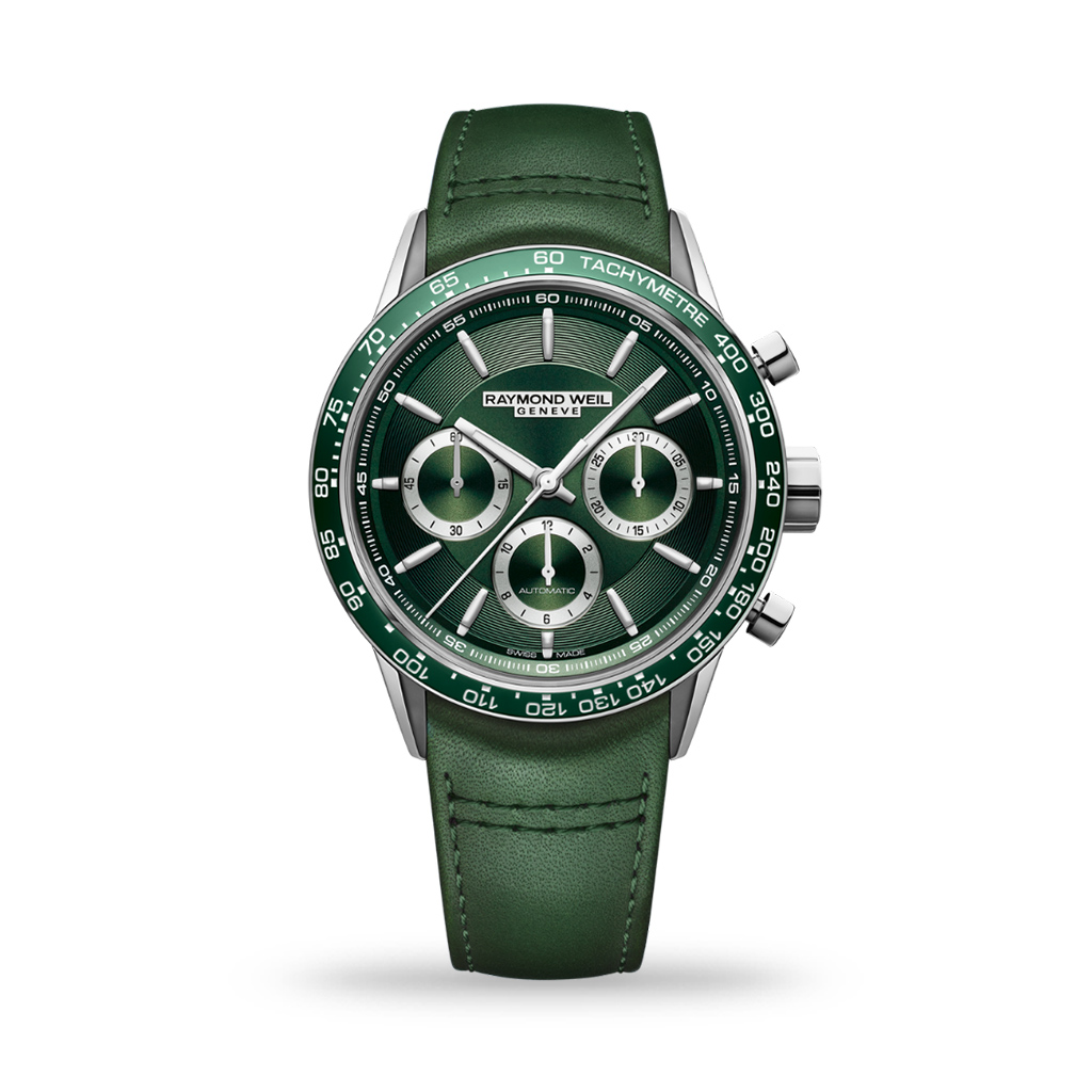 Raymond Weil Freelancer Automatic 43mm Green Dial Leather Strap