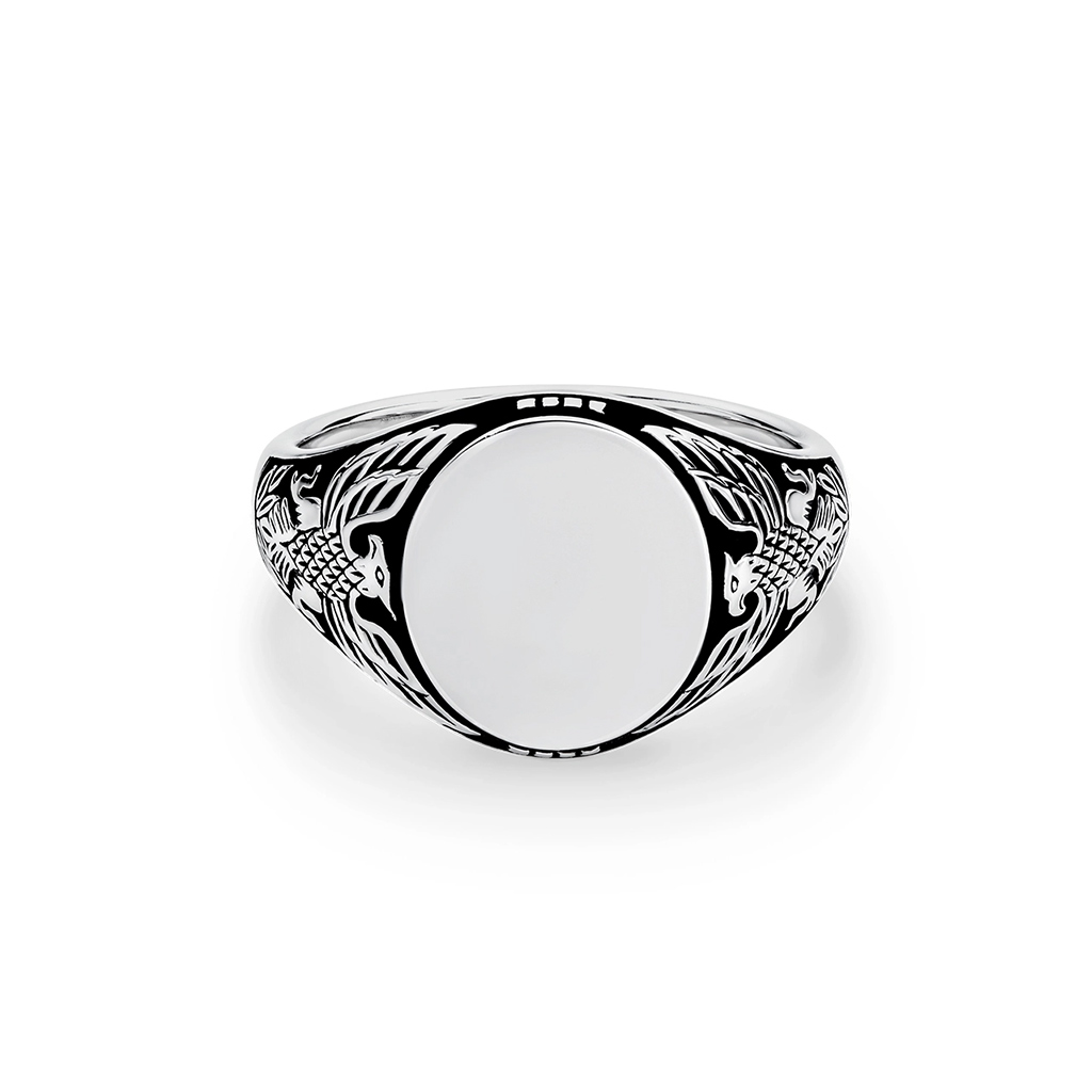 Sterling Silver Eagle Signet Ring
