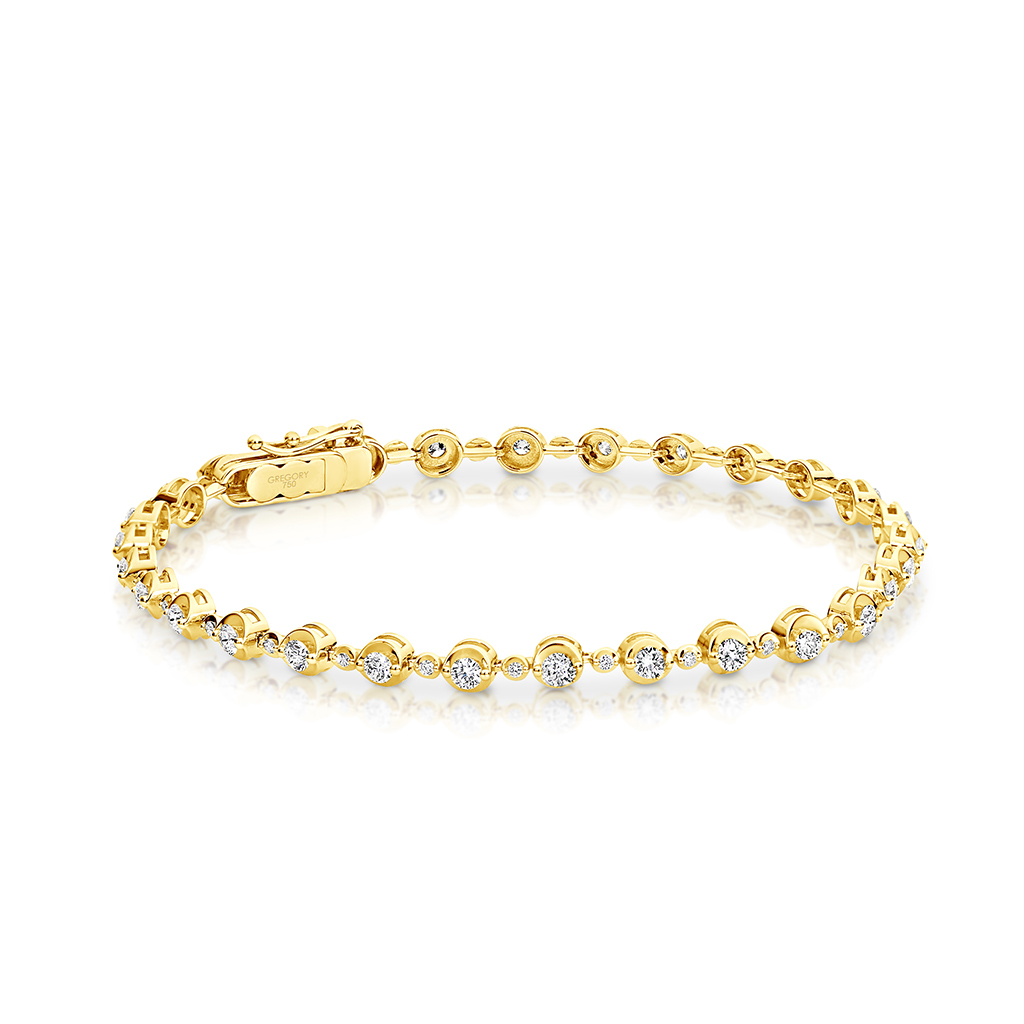 1.66ct Classic Diamond Bracelet Yellow Gold