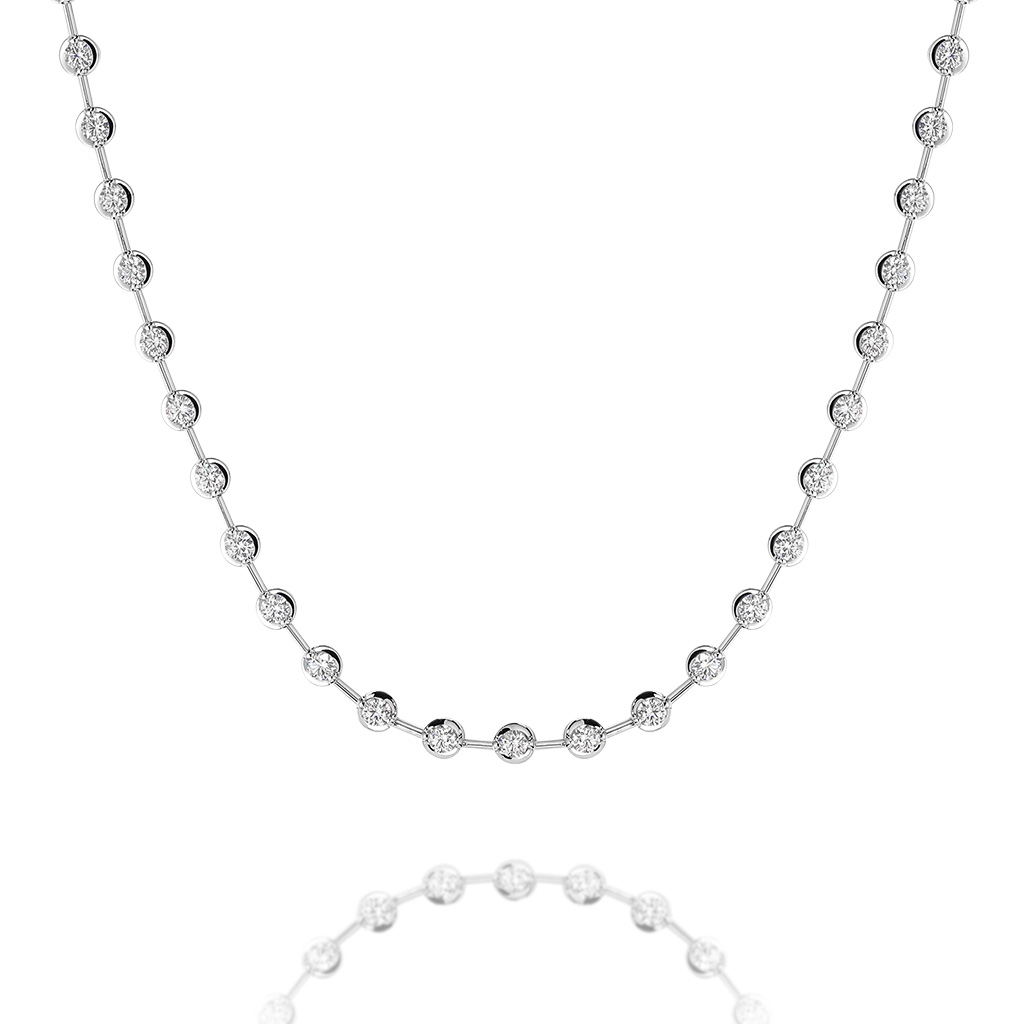 White Gold Classic 3.00ct Diamond Necklace