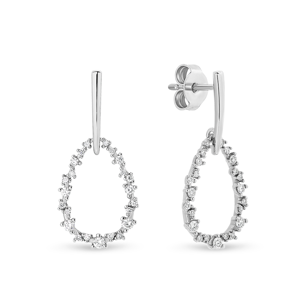 Tear Drop Diamond Earrings