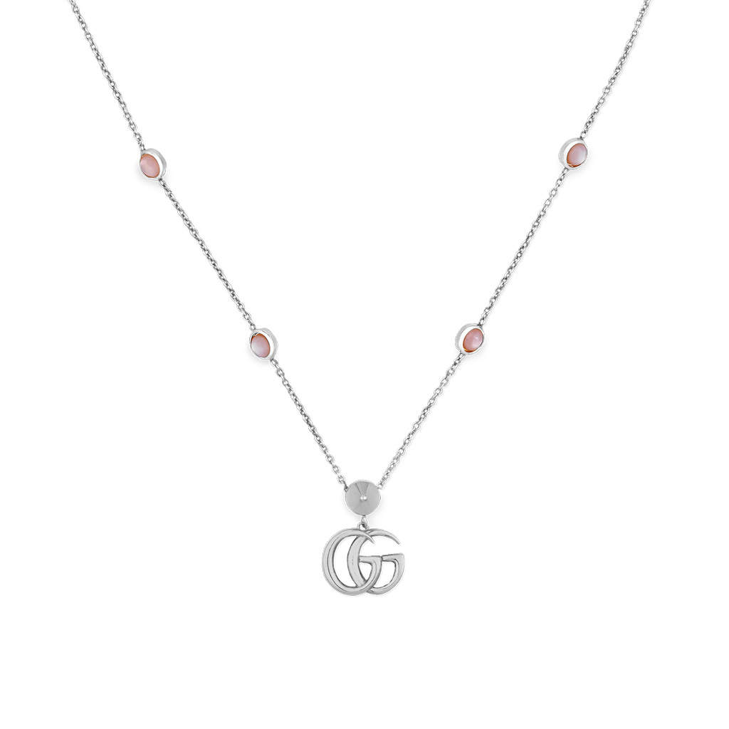 Gucci Double G Marmont Flower Pendant Necklace