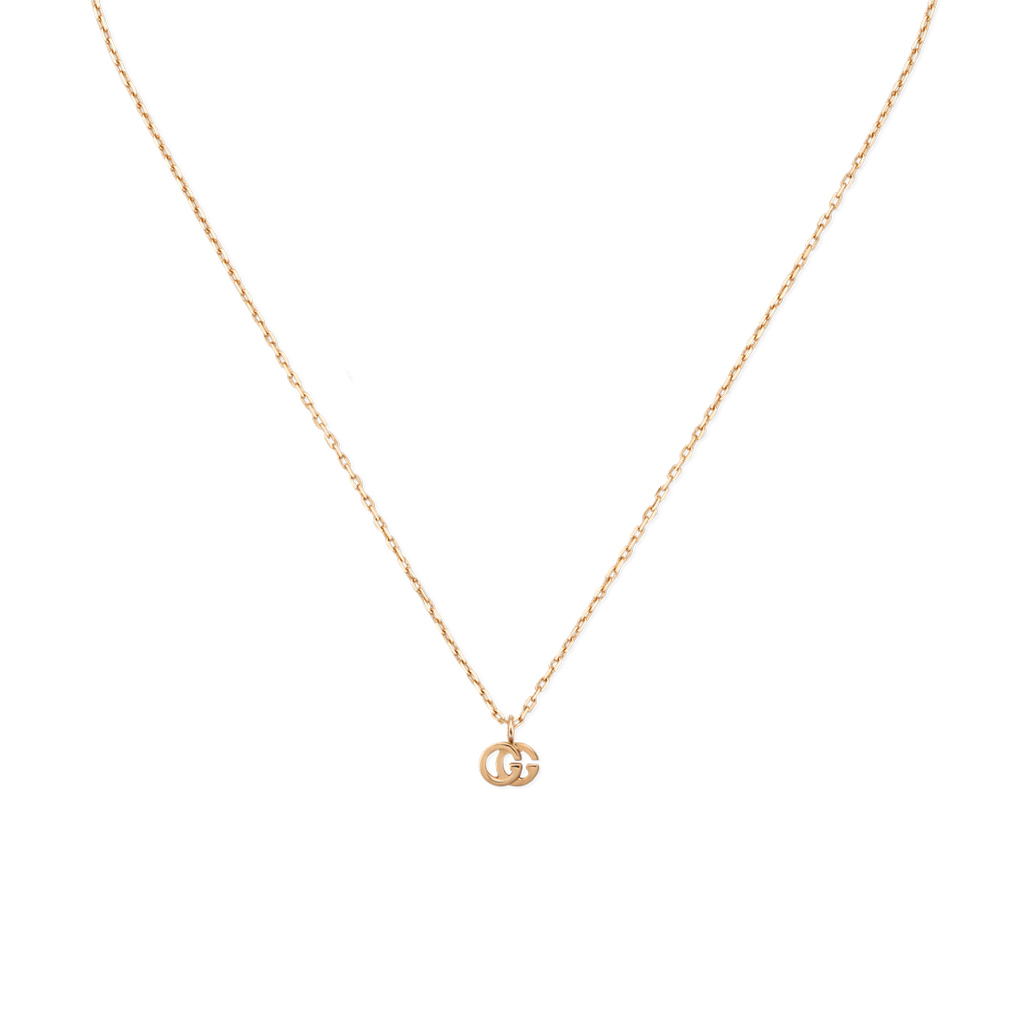 Gucci GG Running 18K Pink Gold Necklace